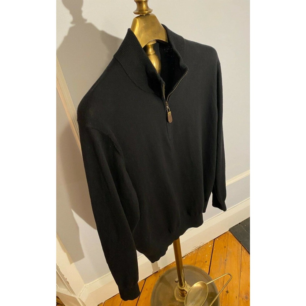 Orvis Mens 1/4 Zip Sweater Mens M Black